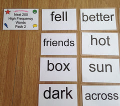 Next 200 High Frequency Words brailled