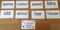 First 100 High Frequency Word flash cards brailled